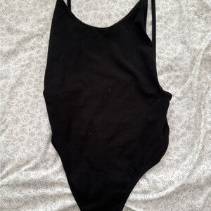 TNA Black Low Back Bodysuit